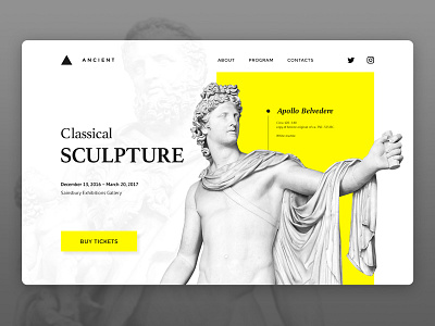 Classical sculpture dailyui ui ux