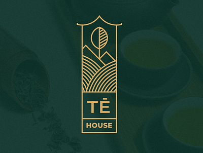 Té House Logo geometric logo line art logo minimalist logo tea logo