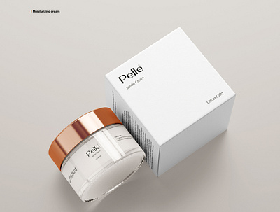 Pelle - Skin Care Product Packaging Concept cosmetics packaging cream packaging korean packaging minimal packaging minimalist skincare packaging white packaging design