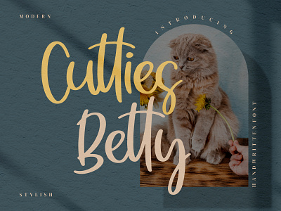 Cutties Betty- Handwritten Font sign