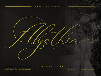 Alysthia - Beautiful script Font symbol