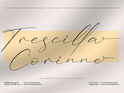 Trescilla Corinne - Handwritten Signature Font street