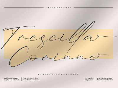 Trescilla Corinne - Handwritten Signature  Font