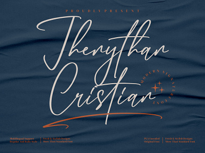 Jhenythan Cristian - Moodern Signature Font branding casual design fashion handmade handwriting handwritten illustration logo script