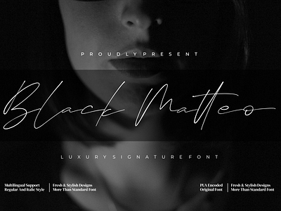 Black Matteo - Signature Font branding casual design fashion handmade handwriting handwritten illustration logo script