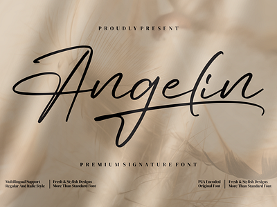 Angelin - Signature  Font