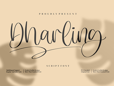 Dharling - Script Font branding casual design fashion handmade handwriting handwritten illustration logo script