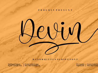 Devin – Handwritten Script Font branding casual design fashion handmade handwriting handwritten illustration logo script