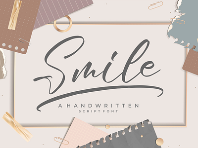 Smile – Handwritten Script Font branding casual design fashion handmade handwriting handwritten illustration logo script