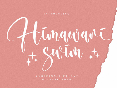 Himawari swim– Modern Script Font branding casual design fashion handmade handwriting handwritten illustration logo script