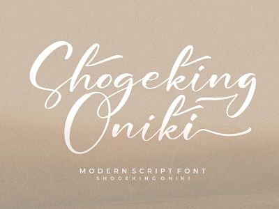 Shogeking Oniki - Modern script Font branding casual design fashion handmade handwriting handwritten illustration logo script