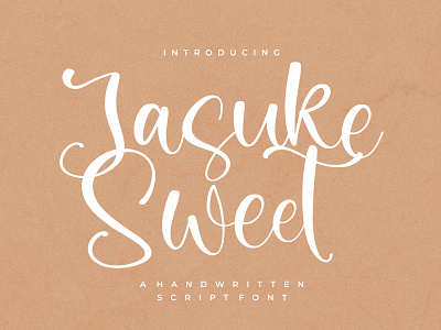 Jasuke Sweet - Handwritten Script Font branding casual design fashion handmade handwriting handwritten illustration logo script