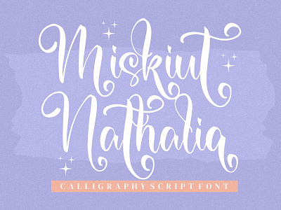 Miskiut Nathalia - Calligraphy Script Font branding casual design fashion handmade handwriting handwritten illustration logo script
