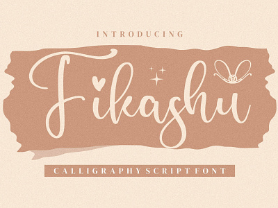 Fikashu - Calligraphy Script Font branding casual design fashion handmade handwriting handwritten illustration logo script