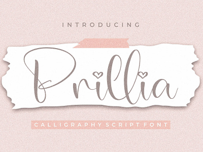 Prillia - Calligraphy Script Font branding casual design fashion handmade handwriting handwritten illustration logo script