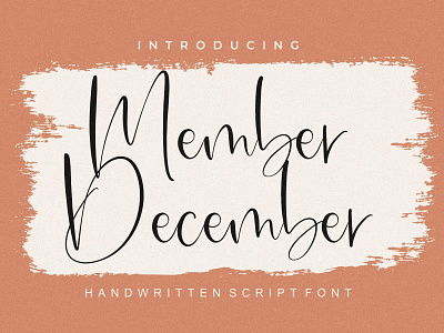 Member December - Handwritten Script Font branding casual design fashion handmade handwriting handwritten illustration logo script