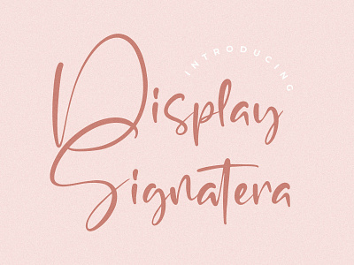 Display Signatera  - Modern script Font