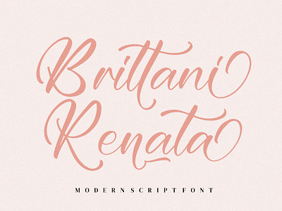 Brittani Renata – Modern Script Font branding casual design fashion handmade handwriting handwritten illustration logo script