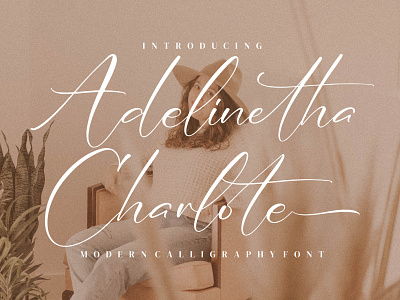 Adelinetha Charlote - Modern Calligraphy Font branding casual design fashion handmade handwriting handwritten illustration logo script