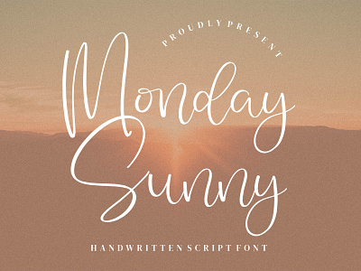 Monday Sunny - Handwritten Script Font branding casual design fashion handmade handwriting handwritten illustration logo script