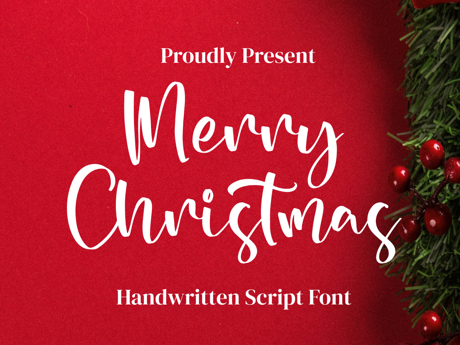 Merry Christmas - Handwritten Script Font by IntegritypeStudio on Dribbble