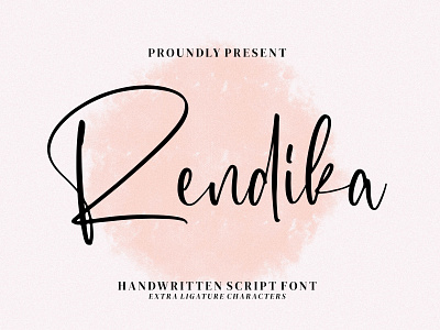 Rendika - Handwritten Script Font branding casual fashion handmade handwriting handwritten script
