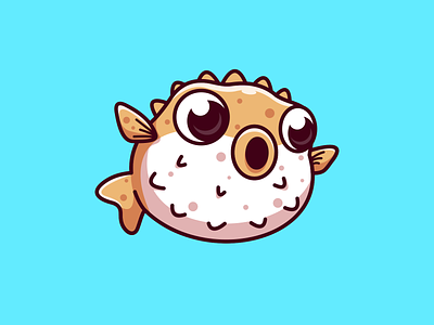 Puffer fish..!! characterdesign characters design digitalart drawing fish illustration illustration art puffer fish