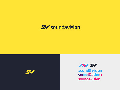 Brand — Sound&Vision® blue branding identity logo monogram music sound vision yellow