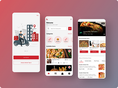 Food heaven - A food delivery mobile app app branding delivery app food app ui ux