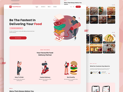 Food Heaven - A website app app design food app graphic design illustration ui ux website