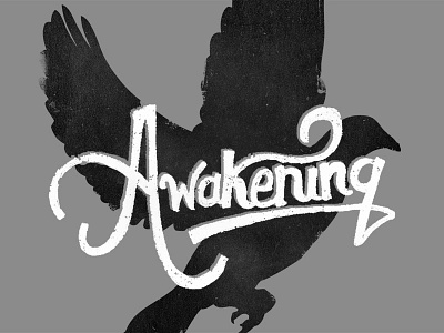Awakening a awakening bird black camp christian dove illustration script type white