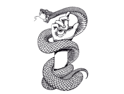 snake eye darkart drawing graphic design illustration ink logo