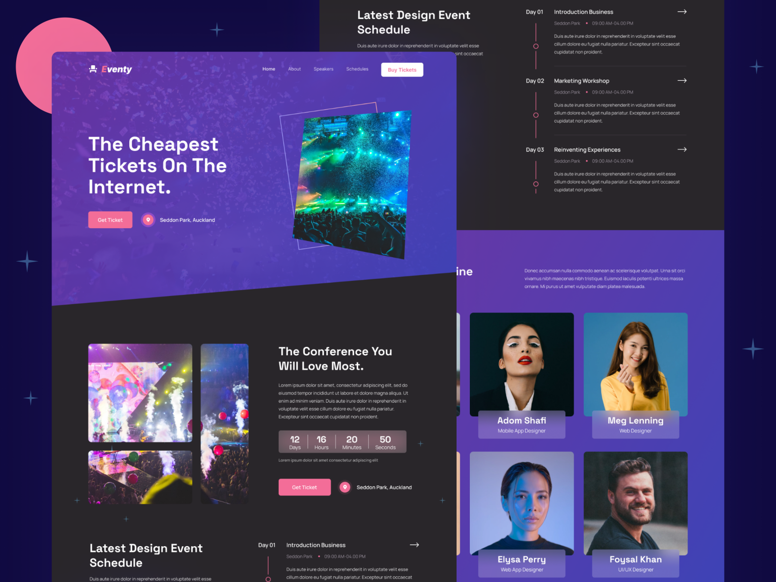 Event Conference Landing Page by Sozib Haasan 🔥 on Dribbble