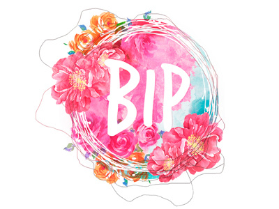 Dribbblebip feminine floral logos watercolor