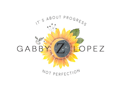 Gabby Dribbble branding feminine logo sunflowers