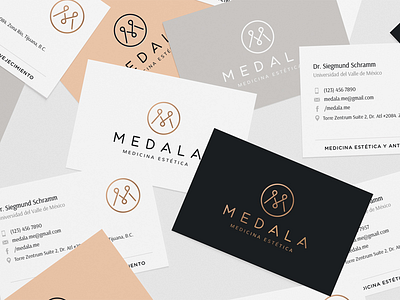 Medala Business Cards branding business cards clinic graphic design presentation cards