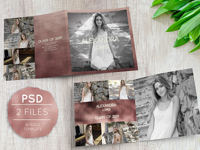 Senior Announcement Bi-Fold Template