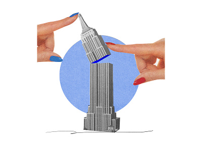 "counteraction" collage design empire state illustraion nyc