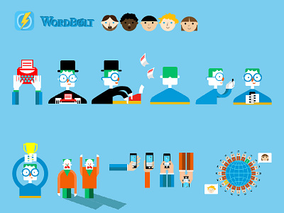 Graphic Design for Wordbolt app design graphic illustration