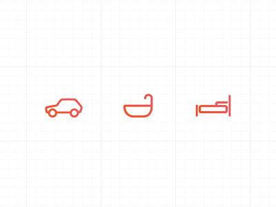 Real Estate Icons bath bed car icons illustration property real estate