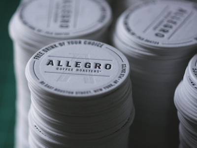 Letterpress Coffee Tokens