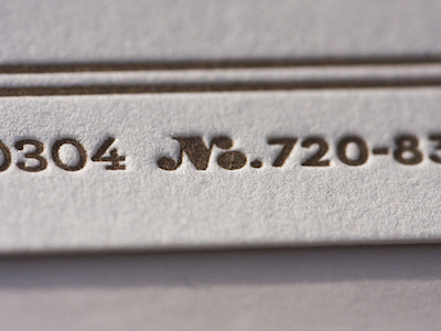 Custom Stationery Design design letterpress