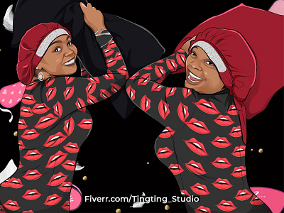 Pajamas Party animation branding caricature cartoon design gift graphic design illustration pajamas party vector vexel