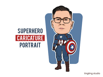 Superhero Caricature Portrait caricature cartoon design fiverr graphic design hero illustration superhero vector