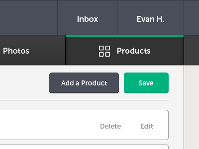 Add Products (WIP) add add product business design menu navigation profile toolbar ui web weedclub