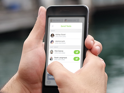Texting is Hard app broadcast ios modal sms texting ui ux