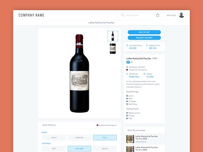 Wine Bottle Details, Content Modules card cards design detail ecommerce module shop shopping ui ux wine
