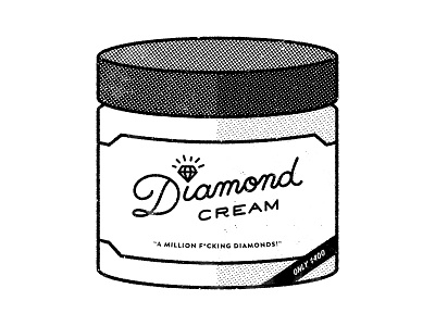 Diamond Cream arrested development diamond cream halftone script texture