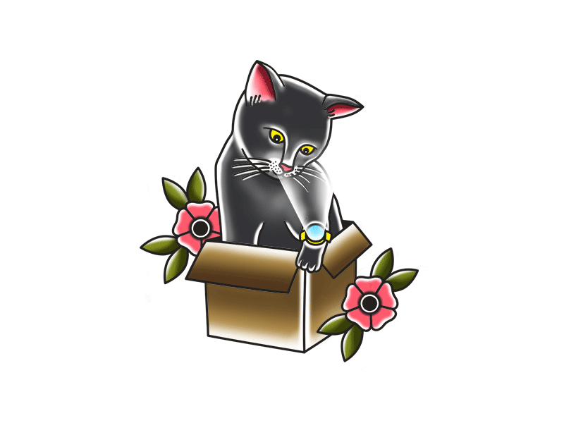 Grace Hopper Conference Tattly Design cat cattly gif illustration tattly