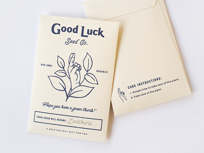 Good Luck Seed Co. illustration typography